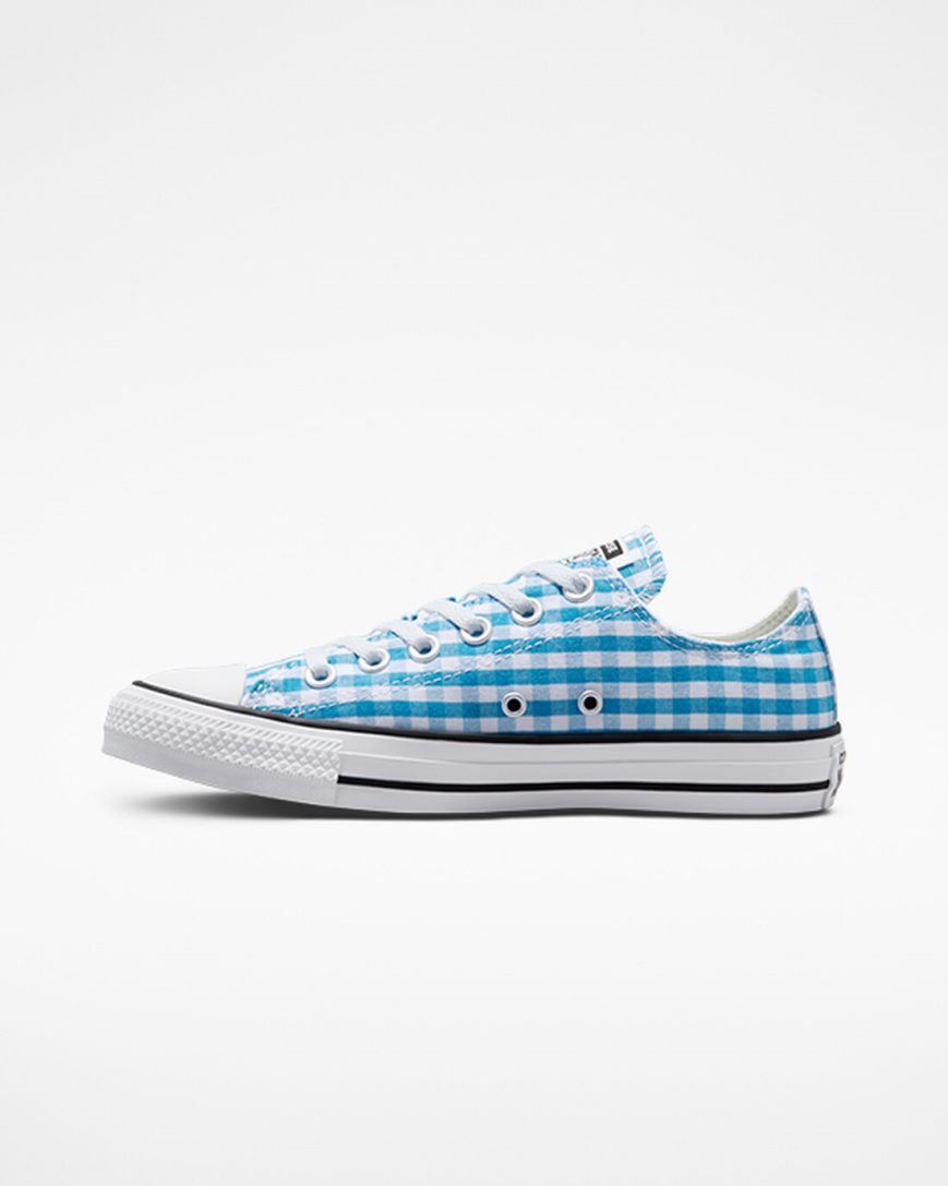 Dámské Boty Nízké Converse Chuck Taylor All Star Gingham Blankyt Bílé Černé | CZ VSAX25